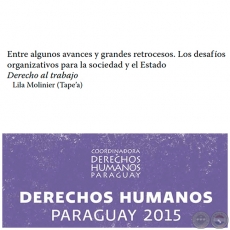 Entre algunos avances y grandes retrocesos.  Los desafíos organzativos para la sociedad y el Estado - DERECHOS HUMANOS EN PARAGUAY 2015 - Autora: LILA MOLINIER - Páginas 205 al 224 - Año 2015